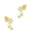 Beautiful Flower CZ Silver Stud Earring STS-6478
